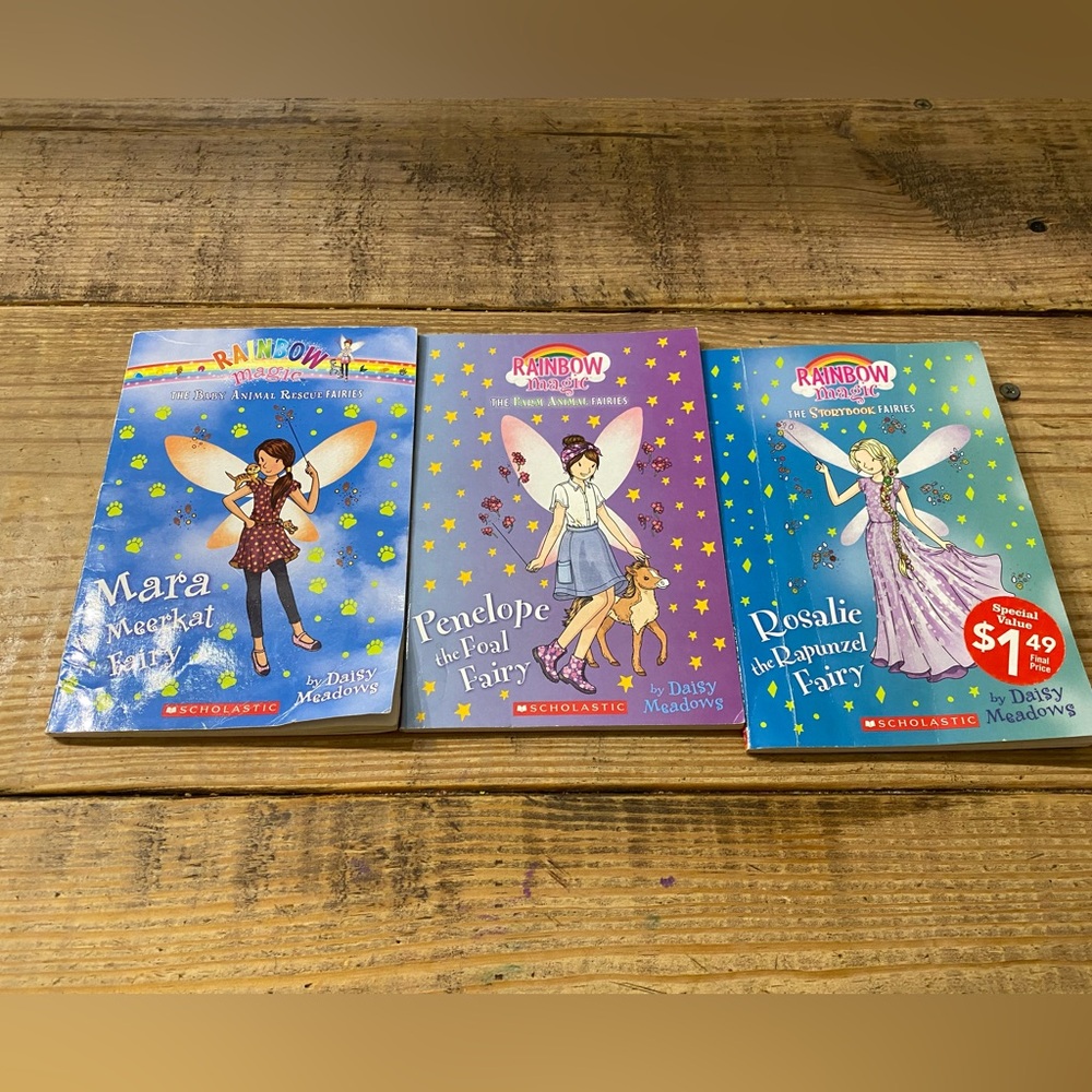 Set of 3 scholastic Rainbow Magic books GUC baby animals farm animals Rosalie